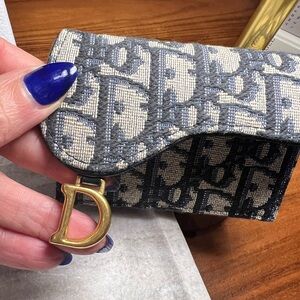 DIOR Saddle Bloom Card Holder